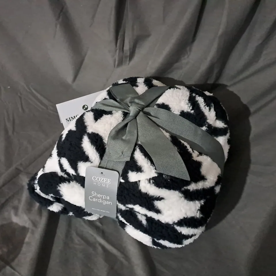 COZEE HOME SHERPA CARDIGAN SIZE S/M 