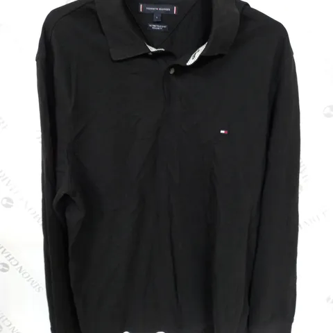 TOMMY HILFIGER LONG SLEEVED POLO SHIRT SIZE L