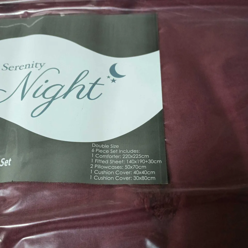 SERENITY NIGHT TUFTED COMFORTER SET DOUBLE SIZE