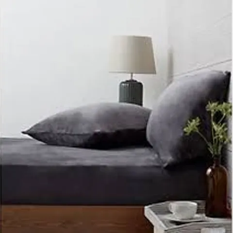 OUTLET COZEE HOME VELVET SOFT CHARCOAL SUPER KING SIZE