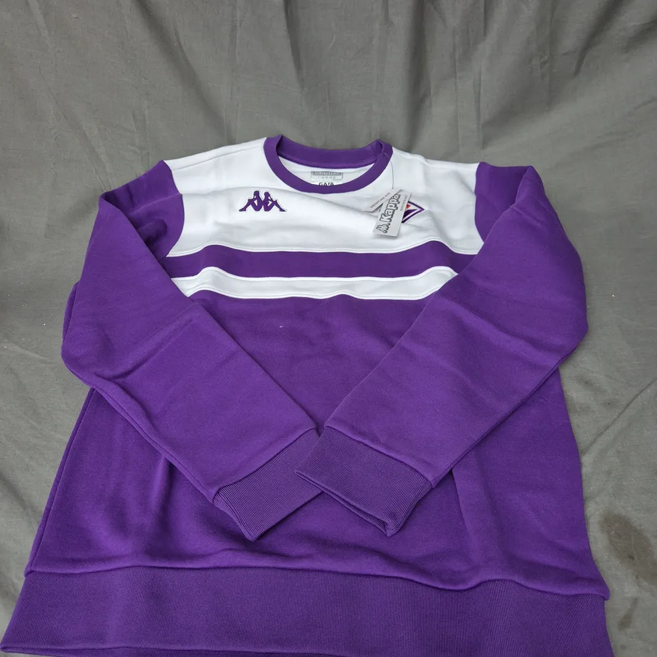 KAPPA FANCIN FIORENTINA SWEATER IN VIOLET INDIGO/WHITE SIZE L