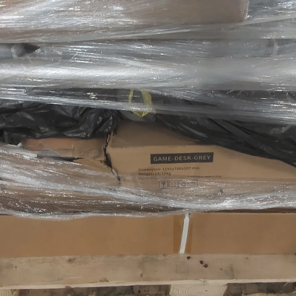 PALLET CONTAINING A LARGE QUANTITY OF ASSORTED FURNITURE PARTS ECT 