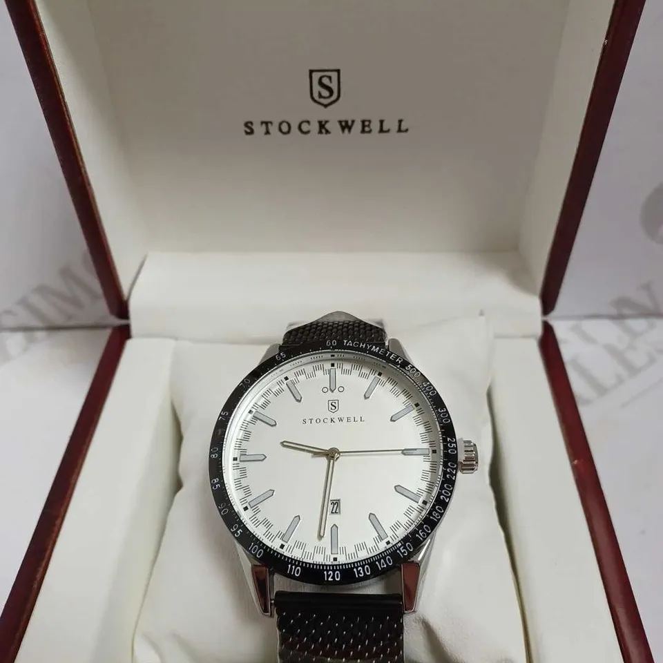 STOCKWELL DESIGNER WRISTWATCH STAINLESS STEEL STRAP IN A PRESENTATION BOX