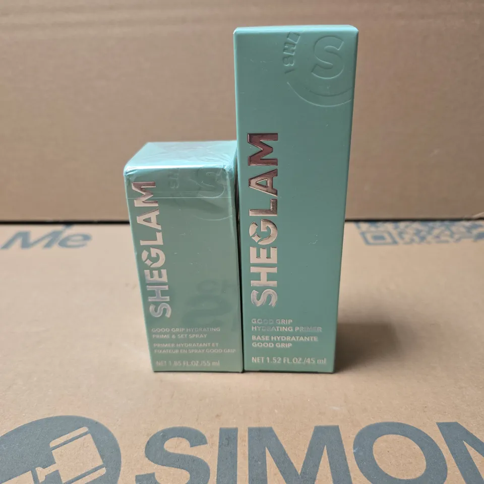 2 X SHEGLAM GOOD GRIP PRODUCTS: HYDRATING PRIME AND SET SPRAY + HYDRATING PRIMER