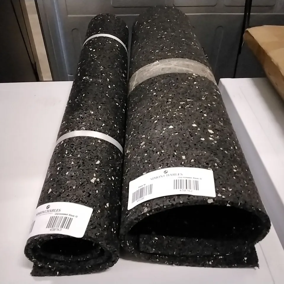 2 ROLLS OF BLACK ANTI-SLIP MATT FLOORING 