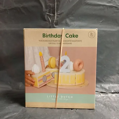 LITTLE DUTCH BIRTHDAY CAKE TOY SET – WOODEN CAKE WITH CANDLES, 3+ YEARS