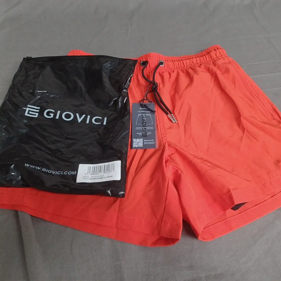 GIOVICI THE SWIM SHORTS IN ORANGE - SMALL