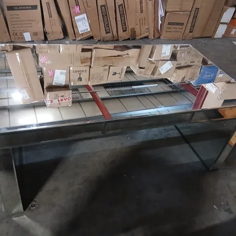 AMLA GLASS SLED COFFEE TABLE MIRRORED TOP