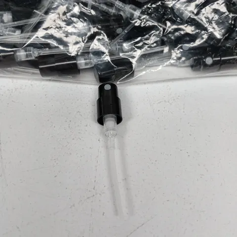 BOX OF A LARGE AMOUNT OF BLACK SPRAY TOPS