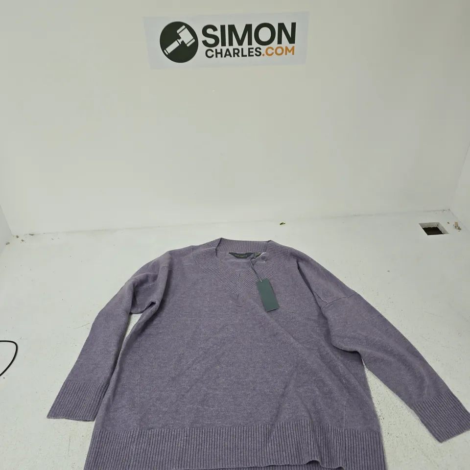 RUTH LANGSFORD KNIT JUMPER – PURPLE HEATHER, UK SIZE S