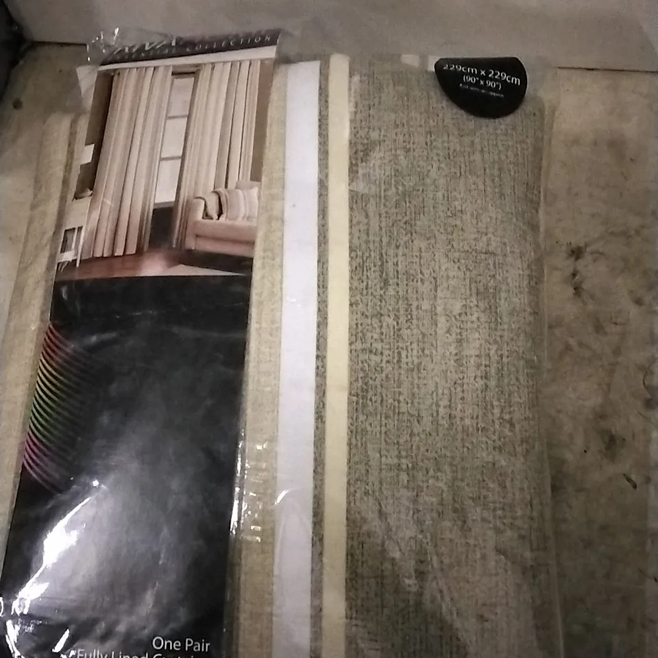 RIVAHOME ONE PAIR FULLY LINED CURTAINS 