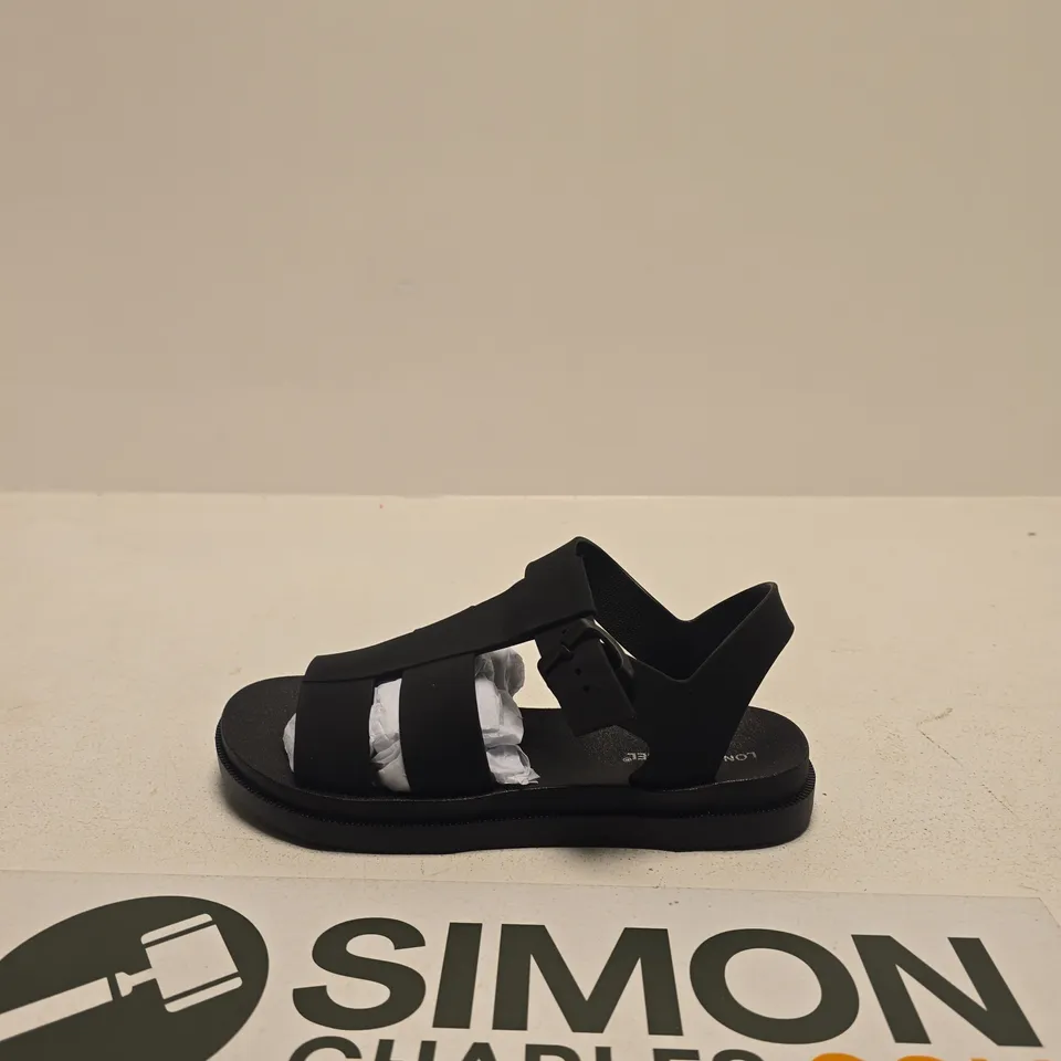 LONDON REBEL BLACK STRAPPY SANDALS WITH ANKLE BUCKLE – WOMEN'S FOOTWEAR SIZE EU 40