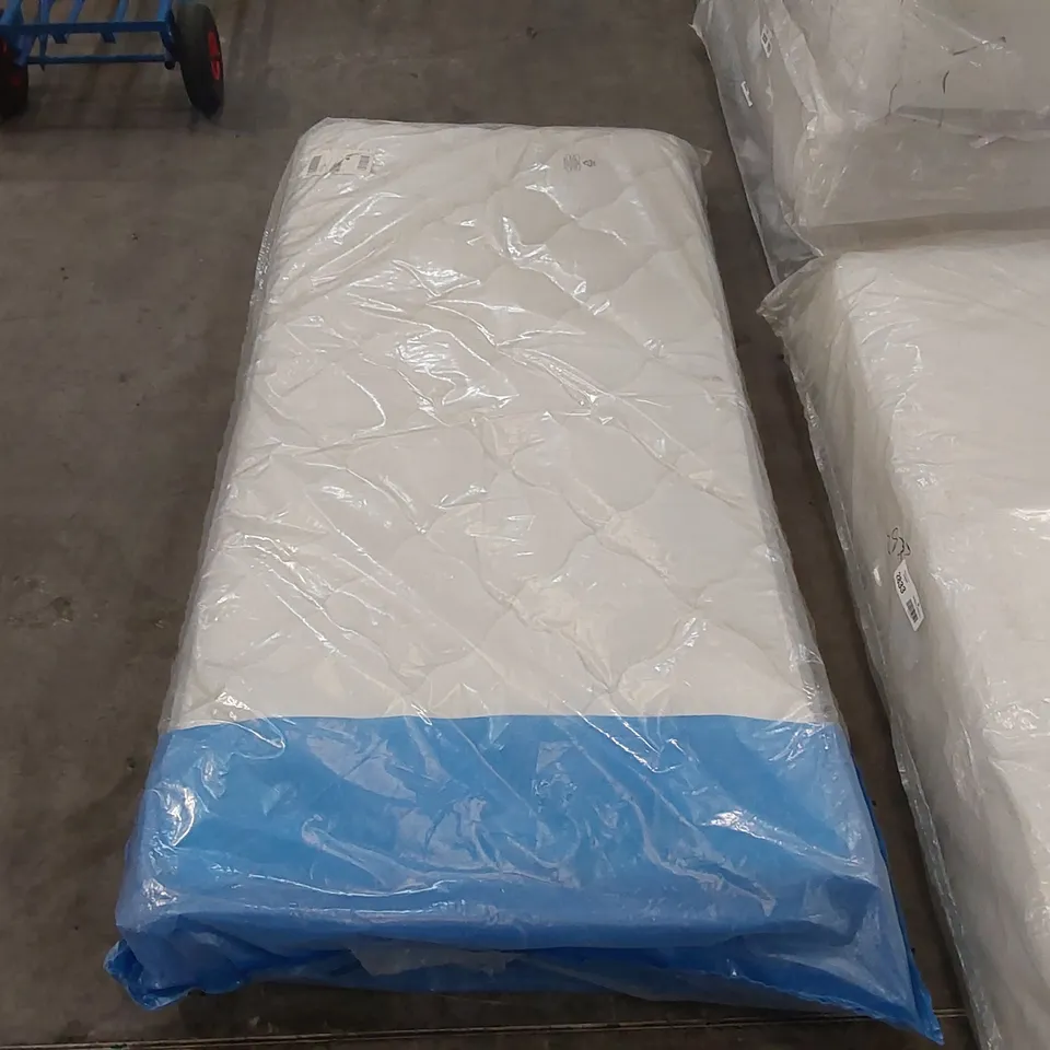 QUALITY BAGGED SINGLE 90cm AIRSPRUNG LUXURY QUILTED MEDIUM MATTRESS