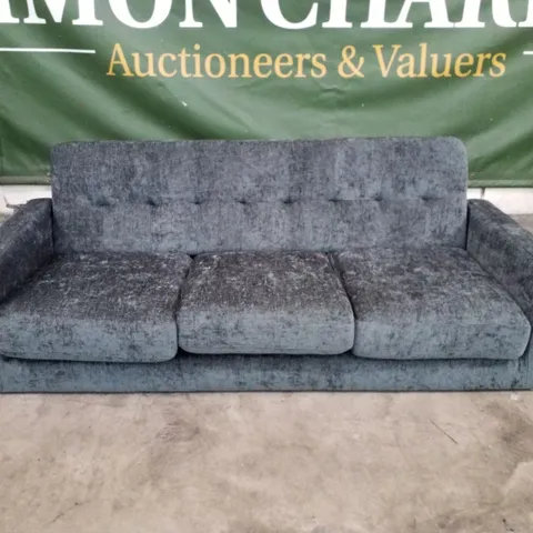 QUALITY DESIGNER 3 SEATER SOFA - GREY FABRIC