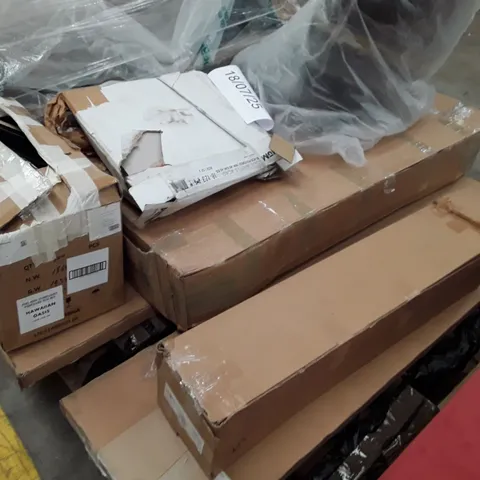 PALLET CONTAIN AN ASSORTMENT OF INCOMPLETE FLAT PACK FURNITURE