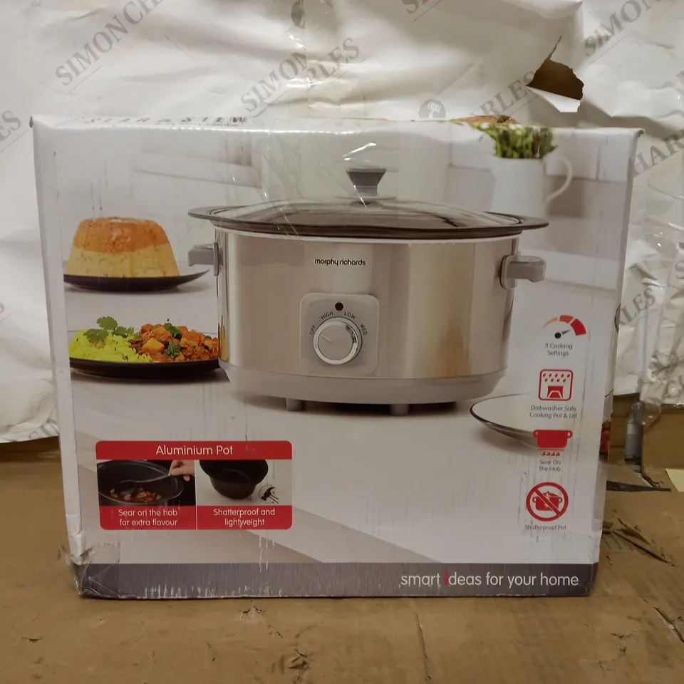 MORPHY RICHARDS 461014 SEAR & STEW ALUMINIUM SLOW COOKER