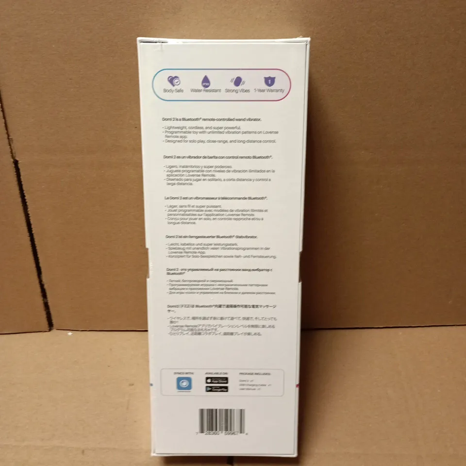 SEALED LOVENSE DOMI 2 BLUETOOTH REMOTE CONTROLLED WAND VIBRATOR