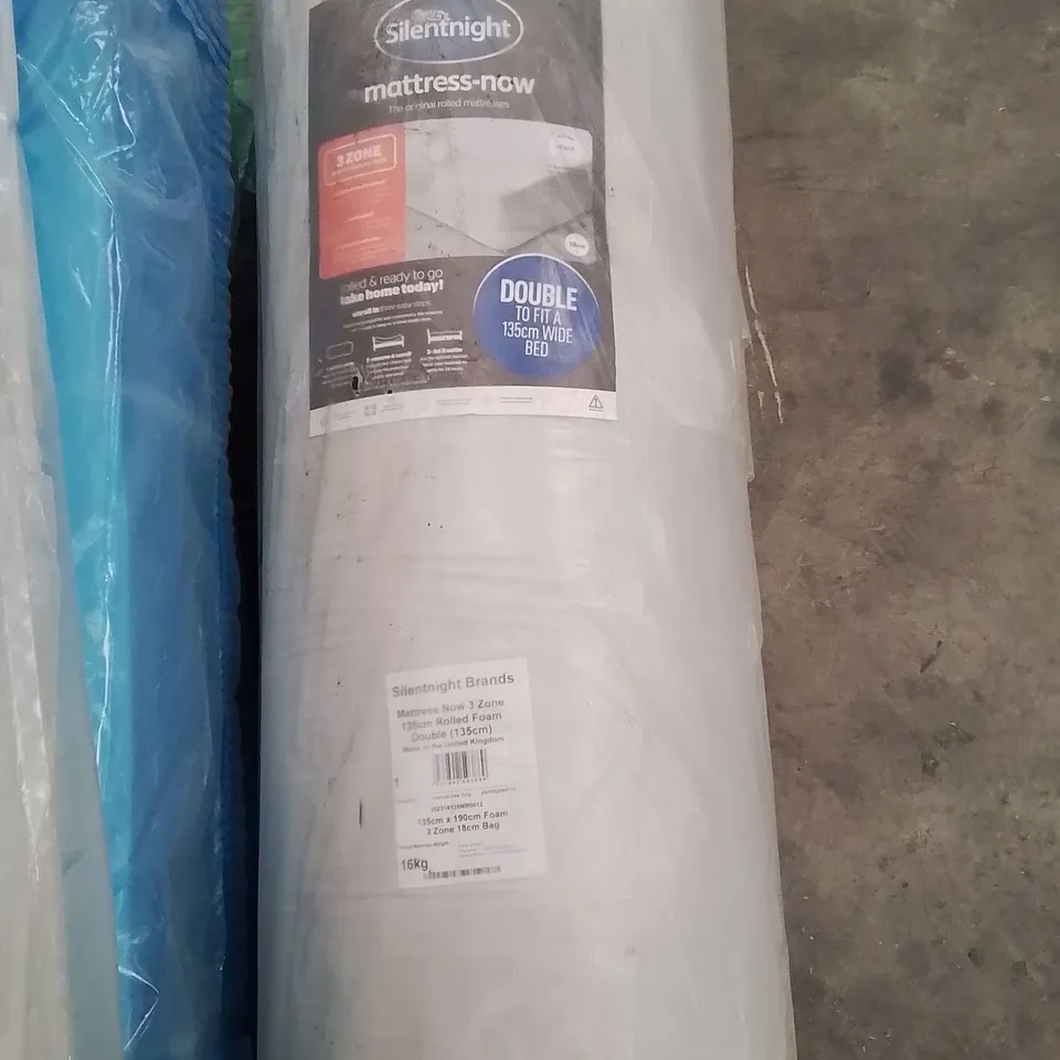 QUALITY BAGGED AND ROLLED SILENTNIGHT DOUBLE MATTRESS 