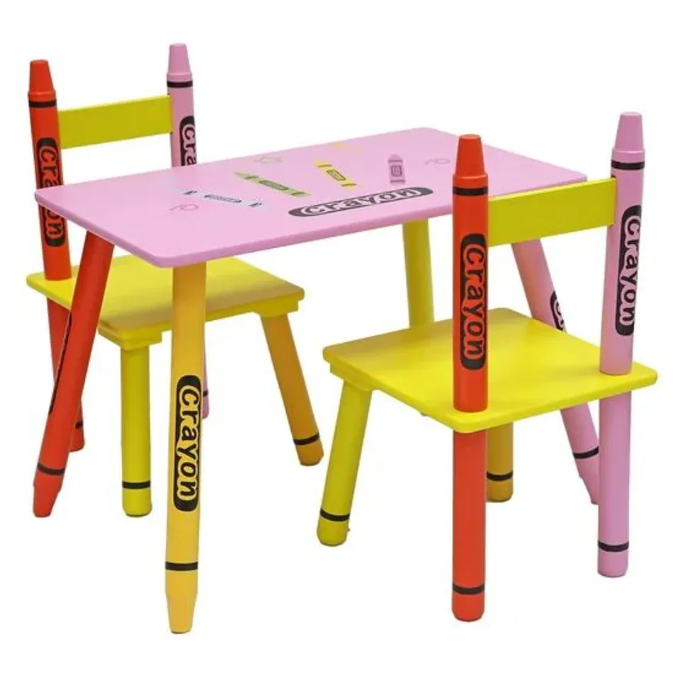 BOXED JIMMIE KIDS 3 PIECE RECTANGULAR TABLE & CHAIR SET (1 BOX)