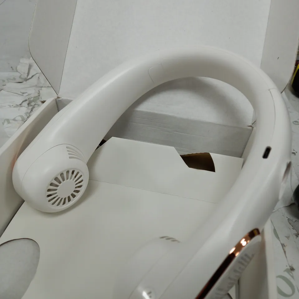 DIGITAL DISPLAY NECK FAN IN WHITE 