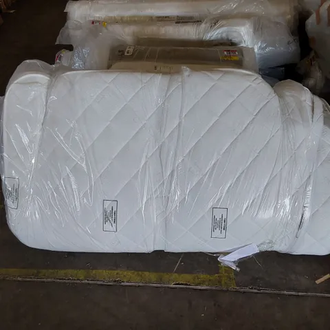 BAGGED AND FOLDED BREATHABLE FOAM FREE BONNEL SPRUNG DOUBLE MATTRESS - WHITE