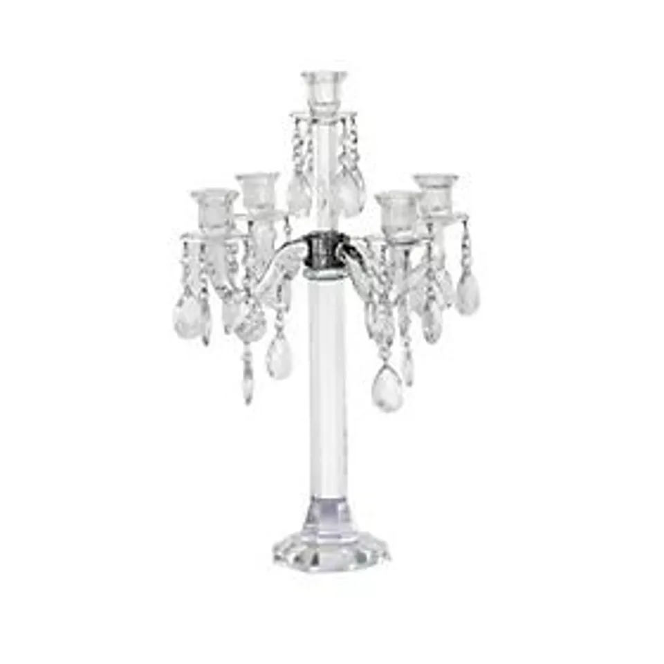 JM BY JULIEN MACDONALD LARGE GLASS CANDELABRA