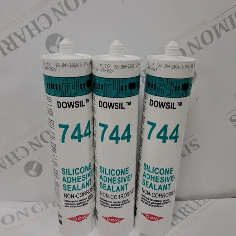 BOX OF APPROX 10 DOWSIL 744 SILICONE ADHESIVE SEALANT
