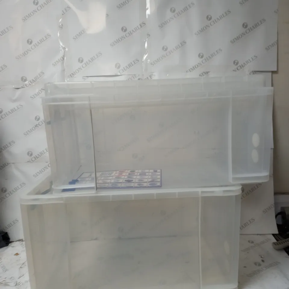 64L AND 84L CAPACITY PLASTIC STORAGE BOXES