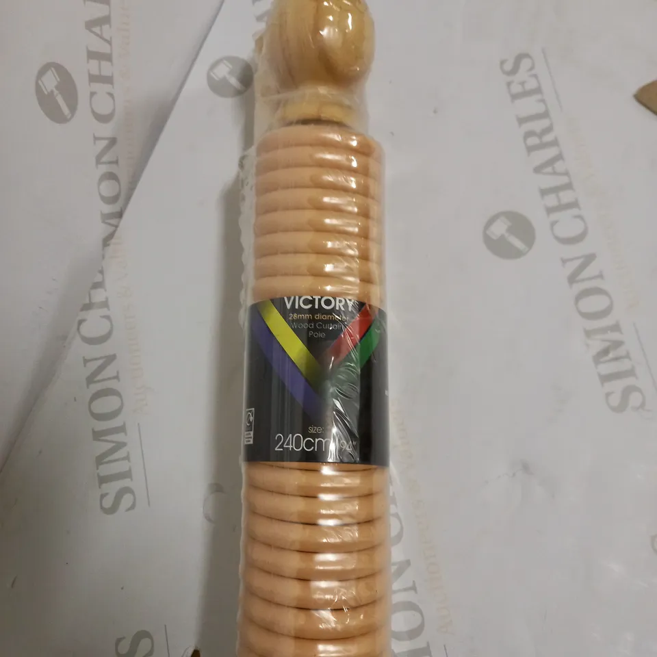 VICTORY WOODEN CURTAIN POLE - COLLECTION ONLY