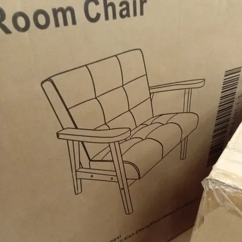 BOXED LIVING ROOM CHAIR - GREY/NATURAL (1 BOX)