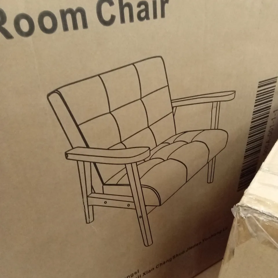 BOXED LIVING ROOM CHAIR - GREY/NATURAL (1 BOX)