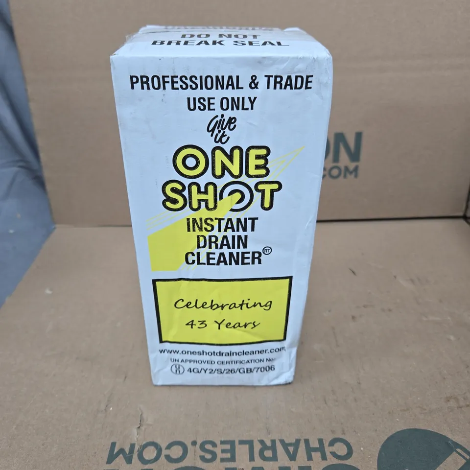 4 X ONE SHOT INSTANT DRAIN CLEANER 1000ML BOXED