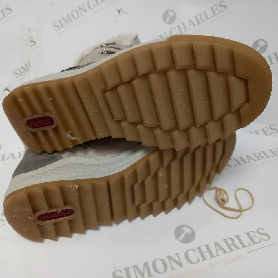 RIEKER BEIGE HIKING BOOTS - 8