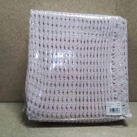 BRAND NEW STONE WASHED THROW 170CM X 220CM BLUSH