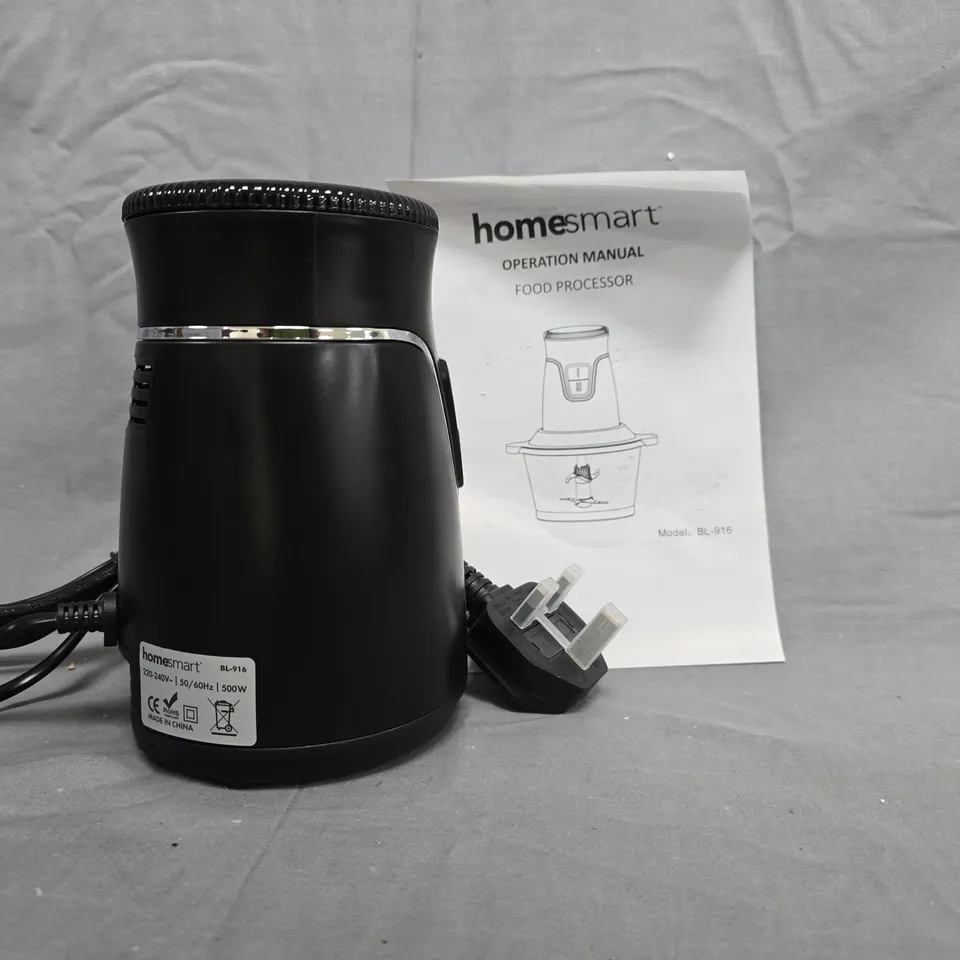 HOMESMART MINI FOOD BLENDER – BLACK, MODEL BL-916 – BOXED