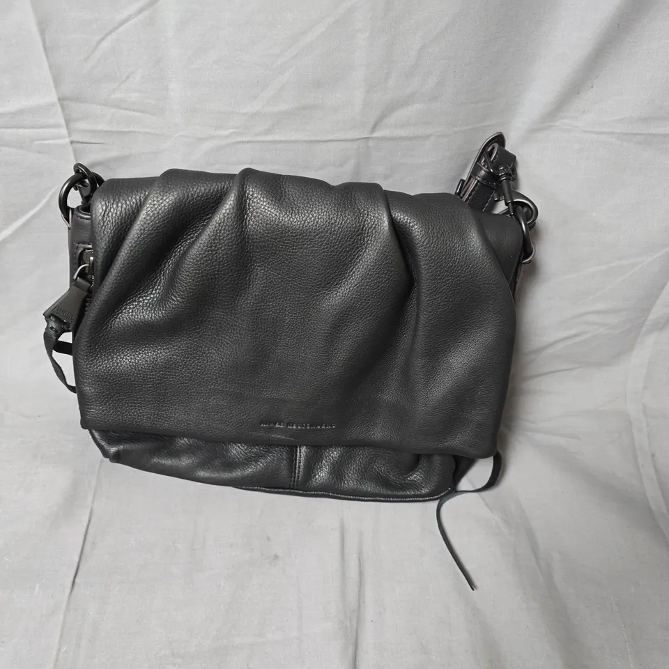 AIMEE KESTENBERG  BLACK PEBBLED LEATHER SHOULDER BAG