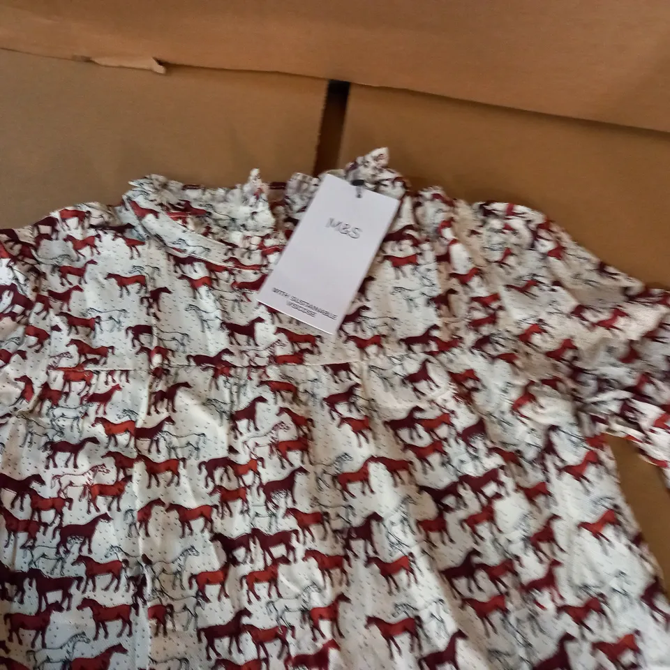 M&S HORSE THEMED KIDS DRESS - 9/10 YRS