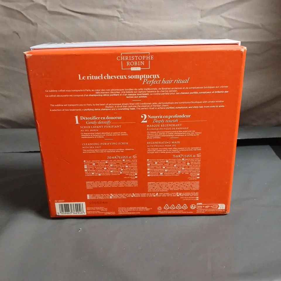 CHRISTOPHE ROBIN PERFECT HAIR RITUAL GIFT SET – HAIR CARE BOXED