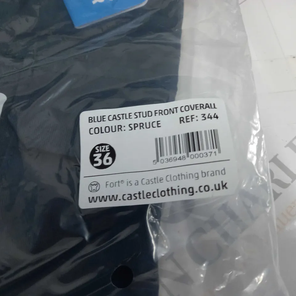 BAGGED FORT WORKWEAR STUD FRONT COVERALLS - 36"