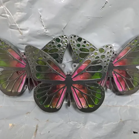 GARDEN REFLECTIONS SET OF 4 BUTTERFLY GROUND STAKE LIGHTS