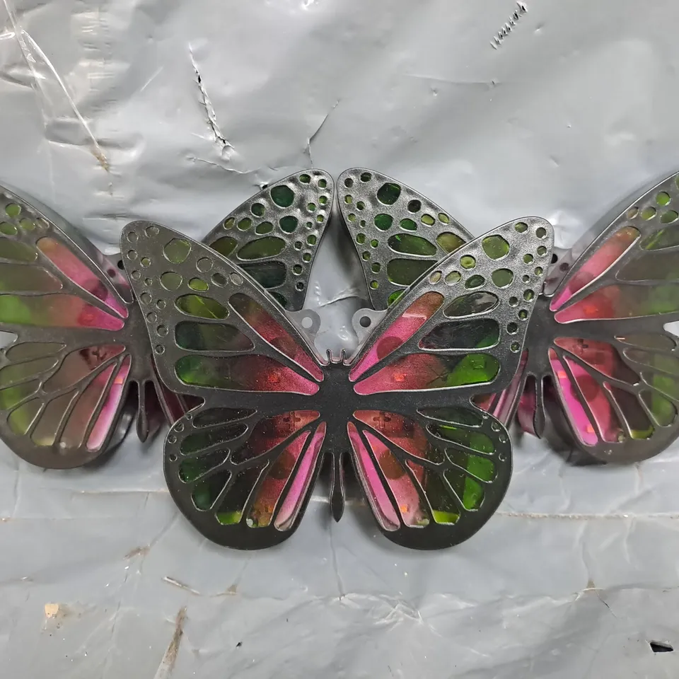 GARDEN REFLECTIONS SET OF 4 BUTTERFLY GROUND STAKE LIGHTS