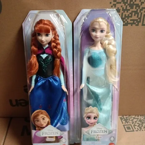 LOT OF 2 DISNEY FROZEN DOLLS - ANNA & ELSA