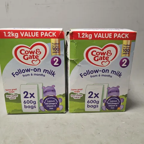 SET OF 2 COW & GATE FOLLOW-ON MILK SUITABLE FROM 6+ MONTHS