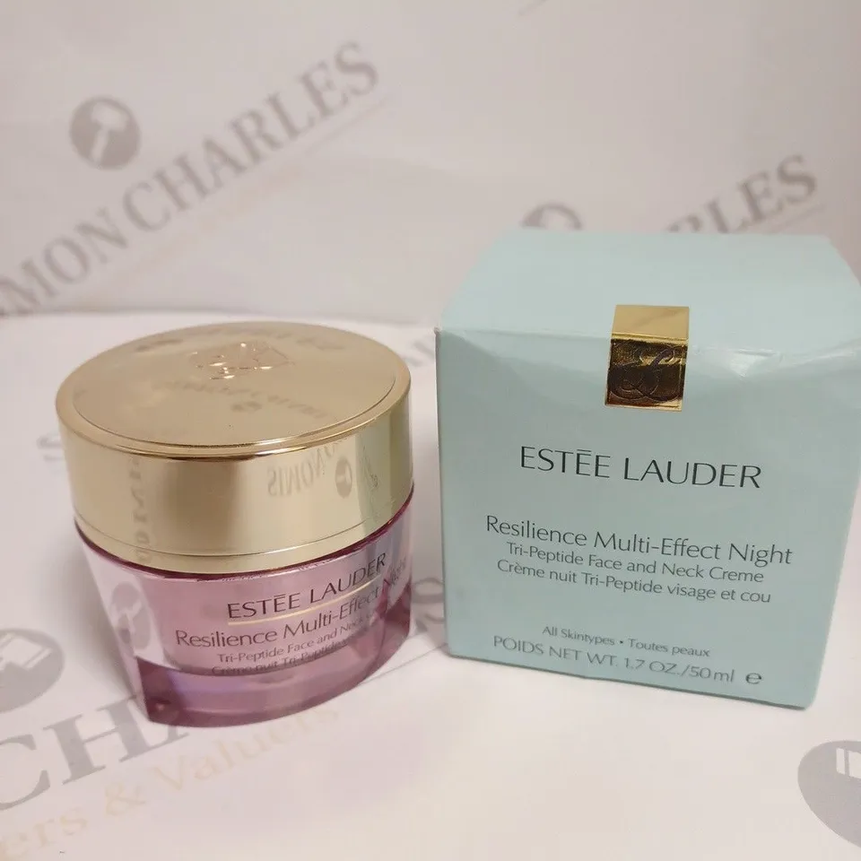 BOXED ESTEE LAUDER RESILIENCE LIFT NIGHT LIFTING/FIRMING FACE AND NECK CRÈME 50ML