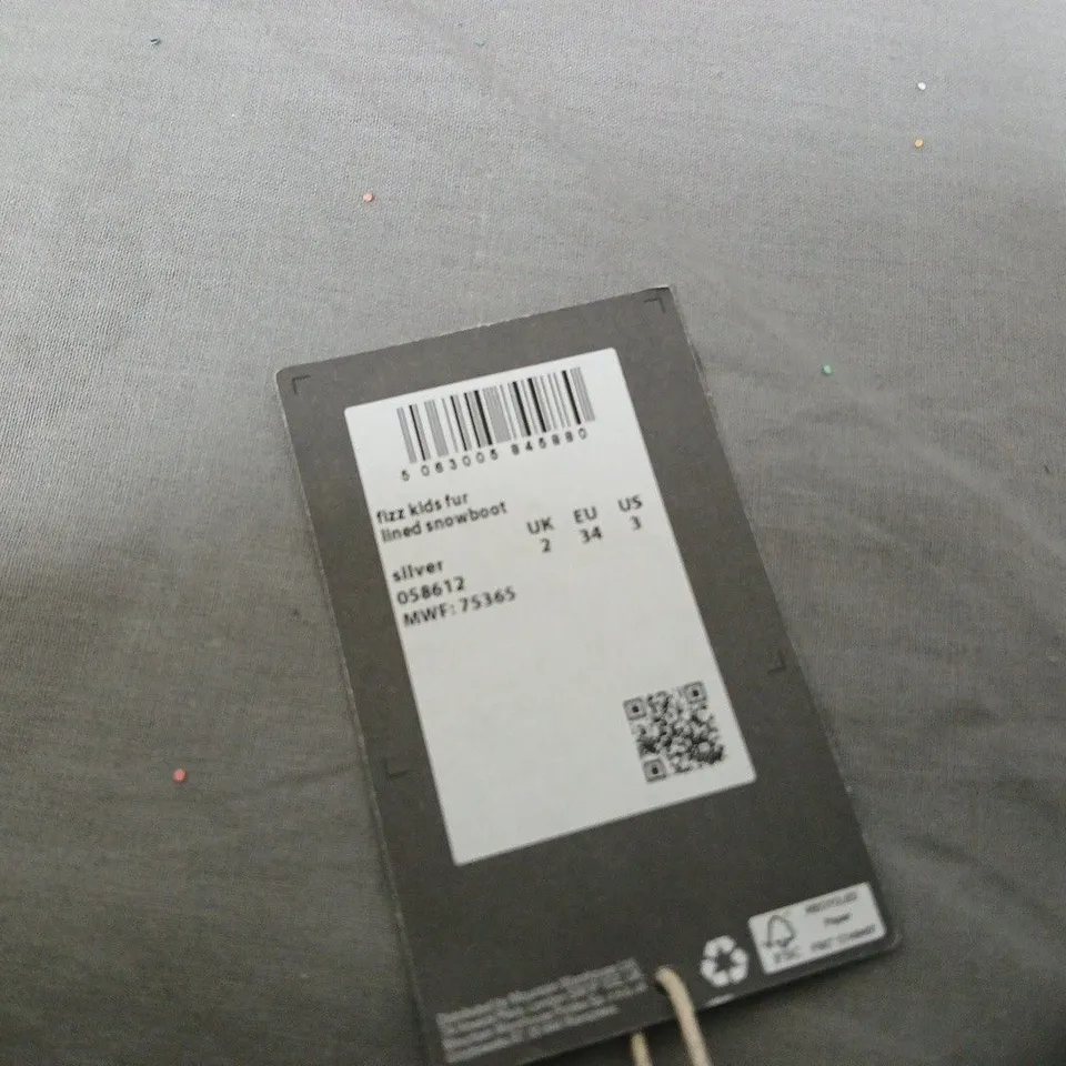 MOUNTAIN WAREHOUSE FUZZ KIDS GLITTER FUR-LINED SNOW BOOTS, UK 2