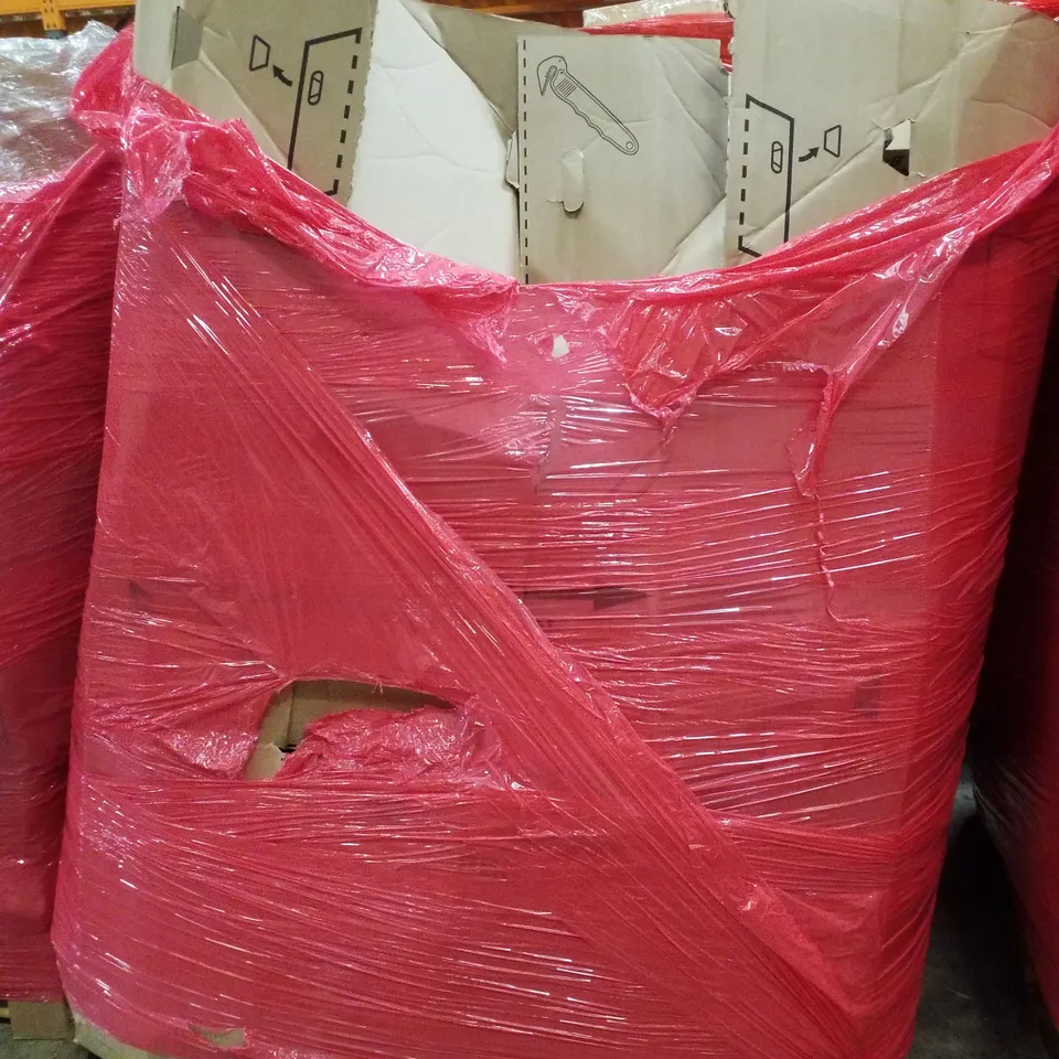 PALLET CONTAINING ASSORTED PRODUCTS INCLUDING RETRACTABLE  SAFETY GATE, PLANT STICKS, FLOATING SHELVES & 4FT LED BLACK LIGHT