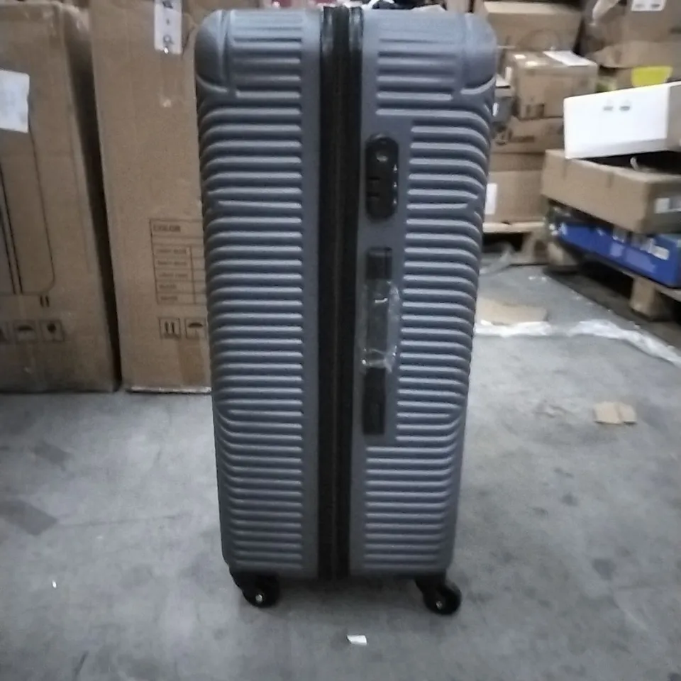 BOXED NEO SILVER HARD SHELL LUGGAGE SUITCASE