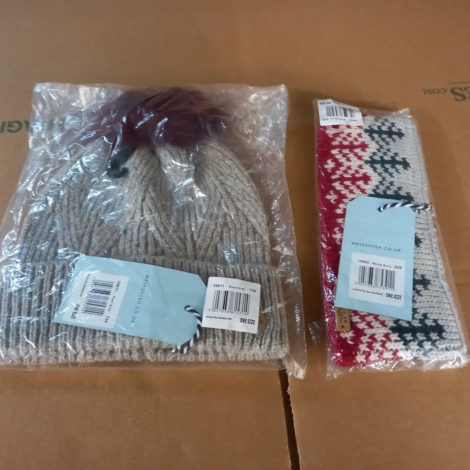 BAGGED WEIRDFISH BEANIE HAT AND HEADBAND