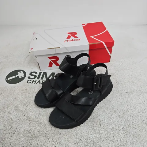 RIEKER SANDALS W2950-00 – BLACK, UK 7½ (EU 41) WOMEN'S