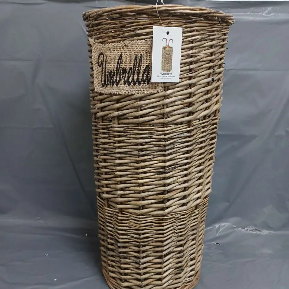 BOXED WICKER UMBRELLA HOLDER 